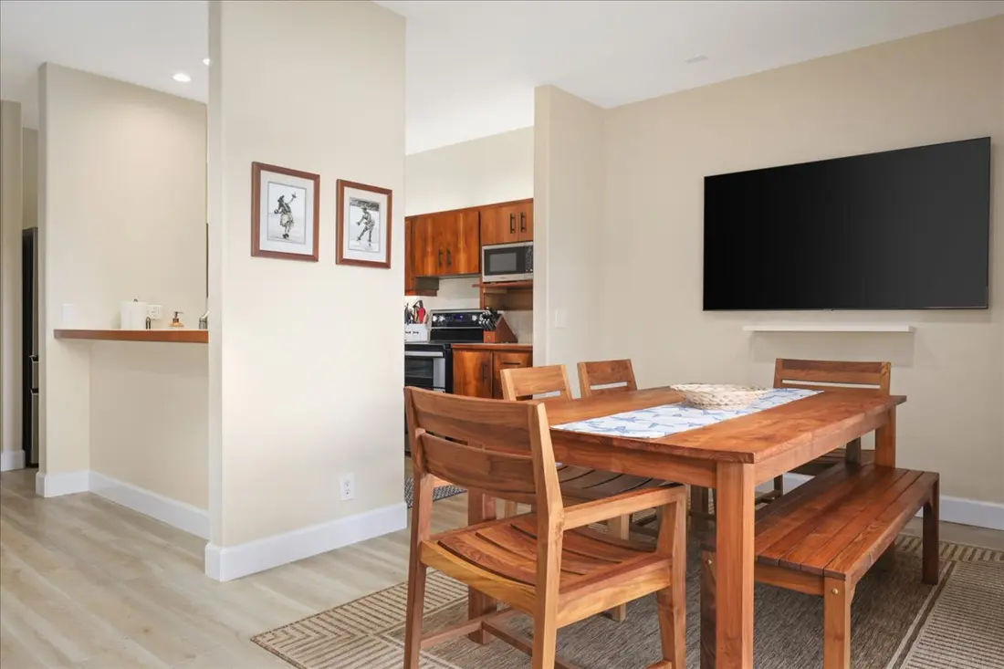 Dining table beside the kitchen